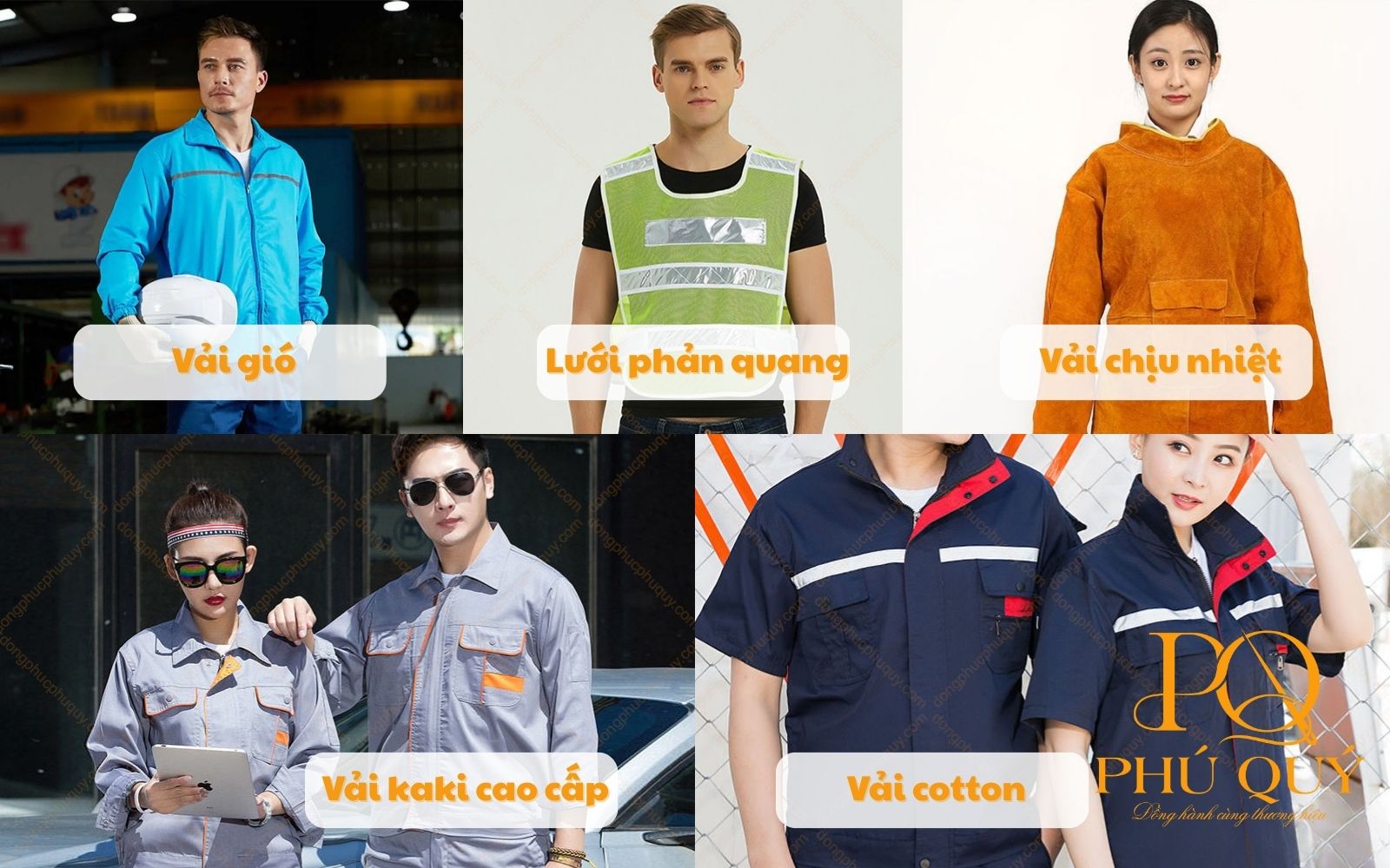 Chất liệu vải may áo khoác bảo hộ lao động