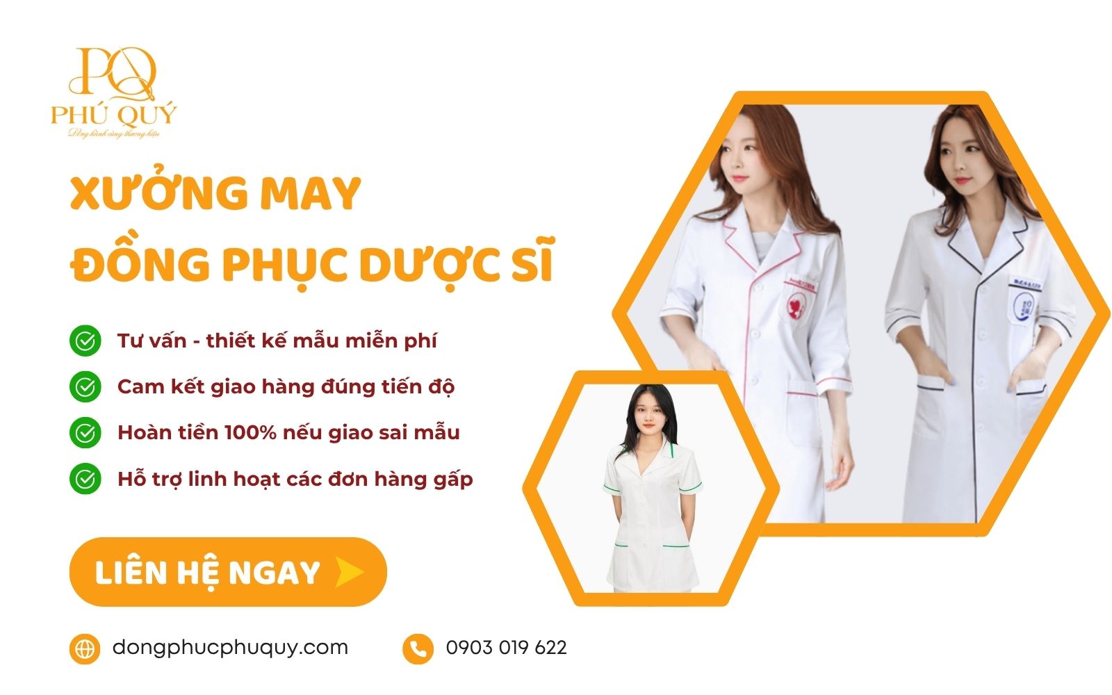 xưởng may áo đồng phục dược sĩ