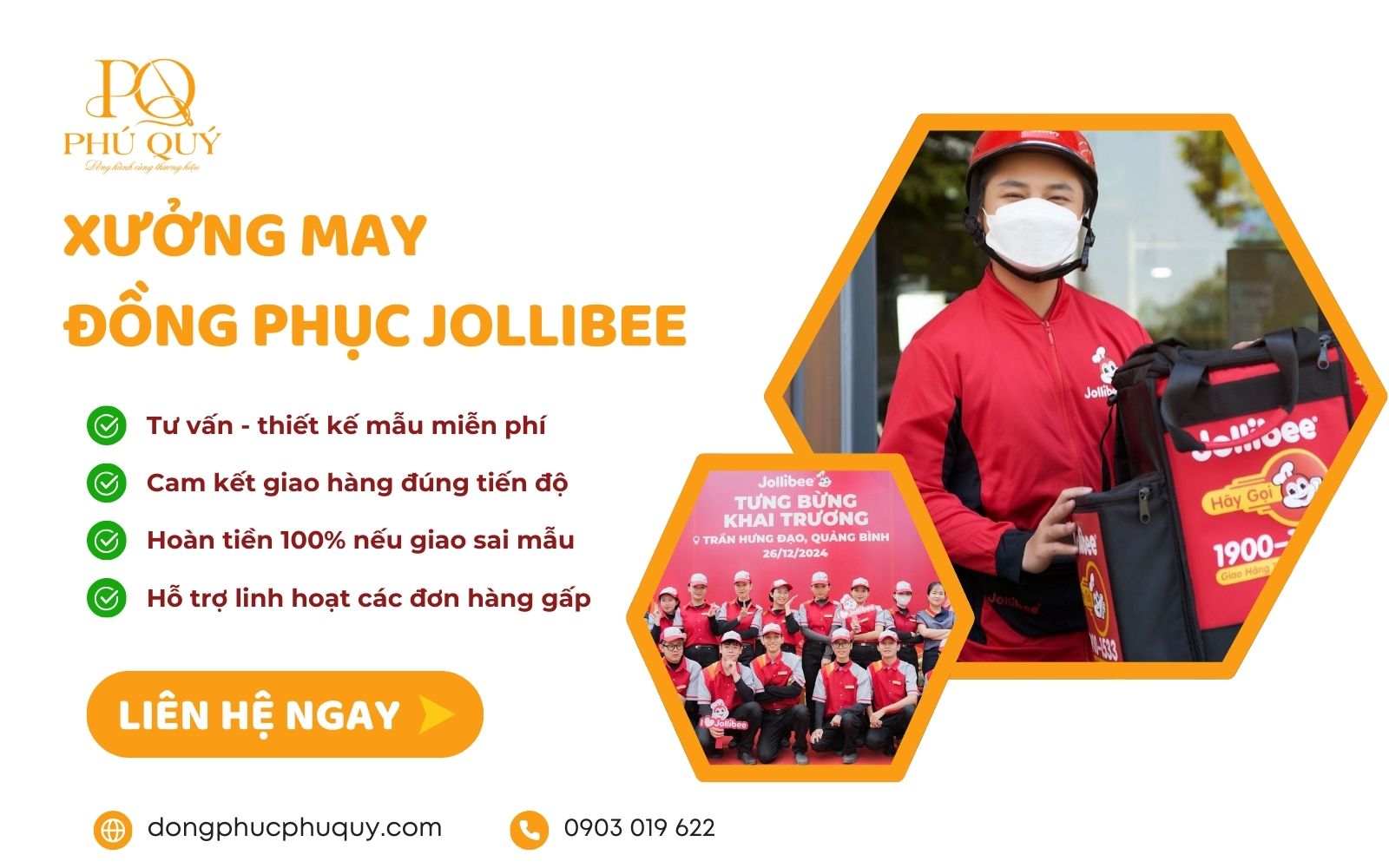 mua đồng phục Jollibee phú quý