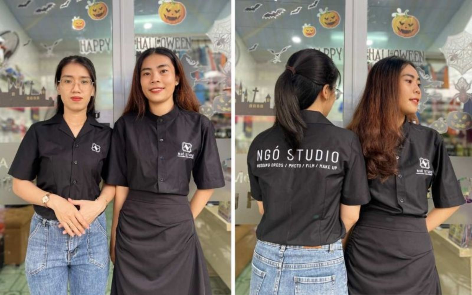 Áo sơ mi cho nhân viên studio