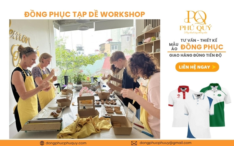 may tạp dề workshop