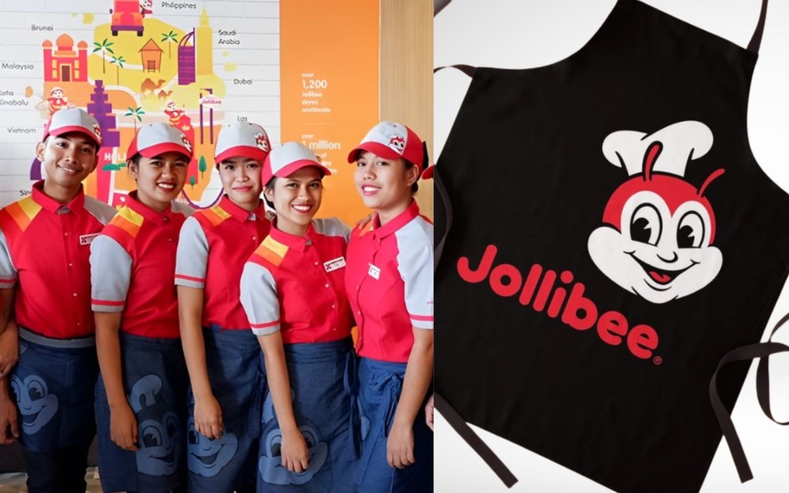 đồng phục Jollibee tạp dề