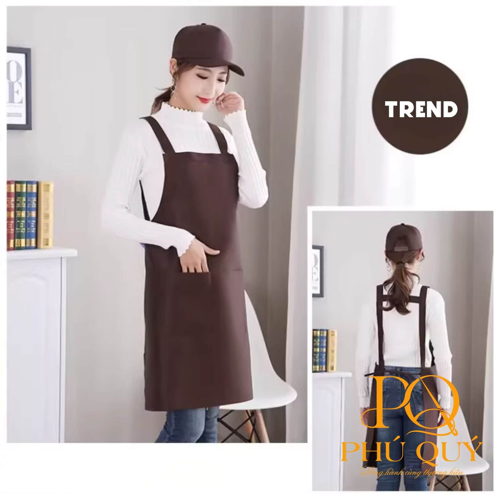 Mẫu tạp dề đeo vai hình chữ H