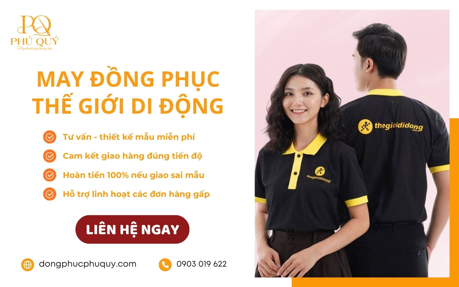 May đồng phục Thế Giới Di Động uy tín