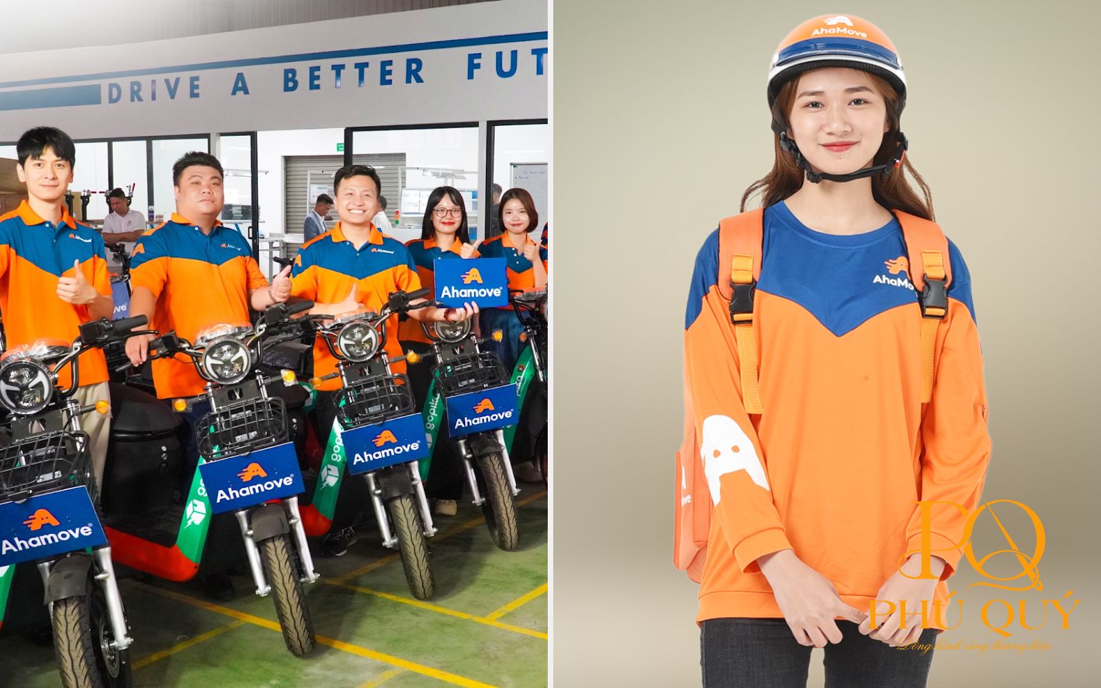 Mẫu áo thun Ahamove đồng phục thanh lịch Mẫu áo thun Ahamove đồng phục thanh lịch