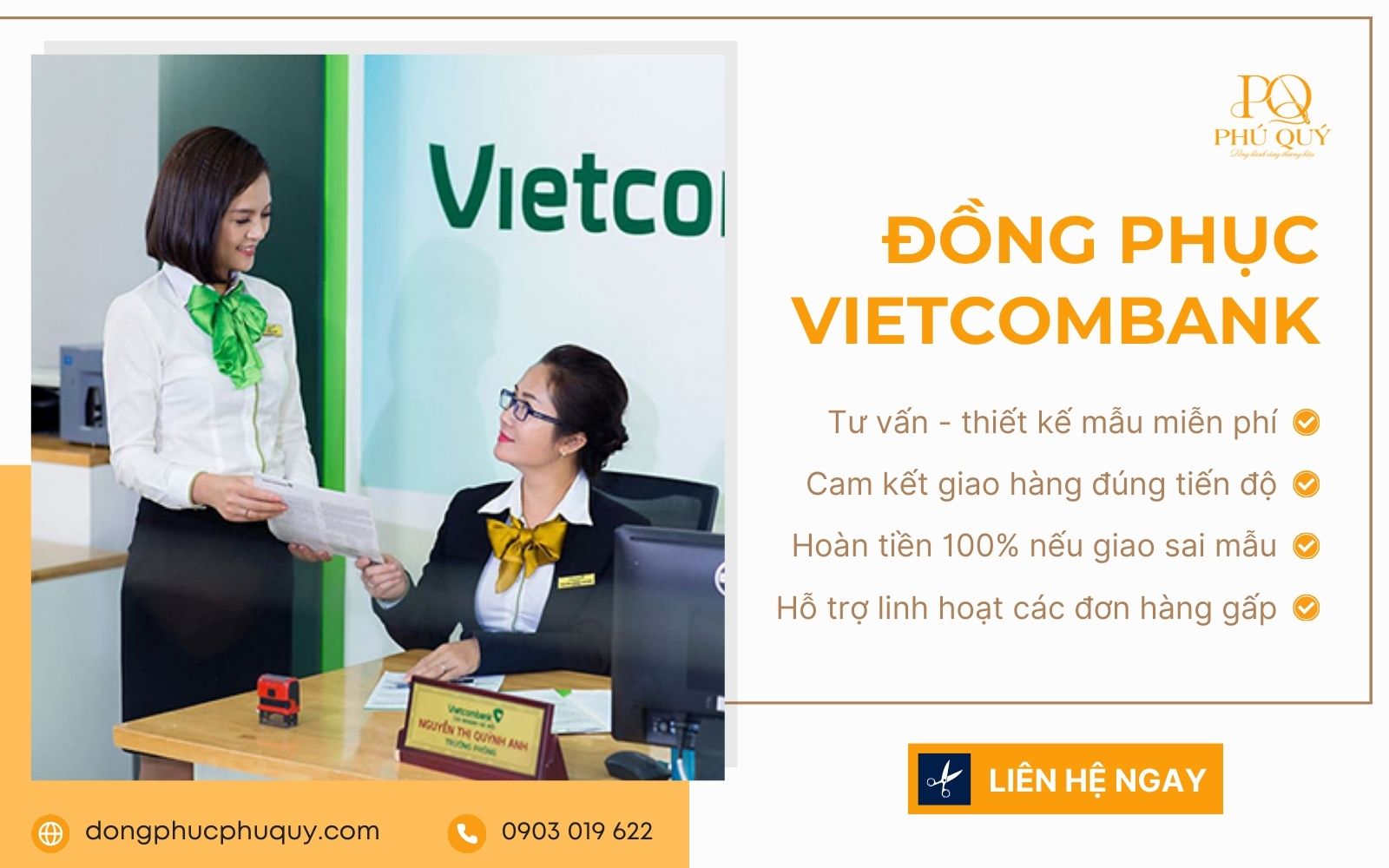 May đồng phục Vietcombank