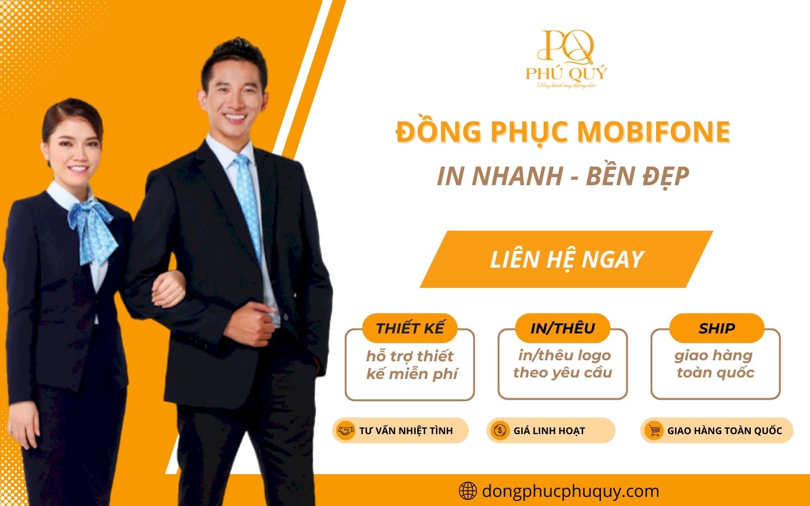 May đồng phục MobiFone Phú Quý