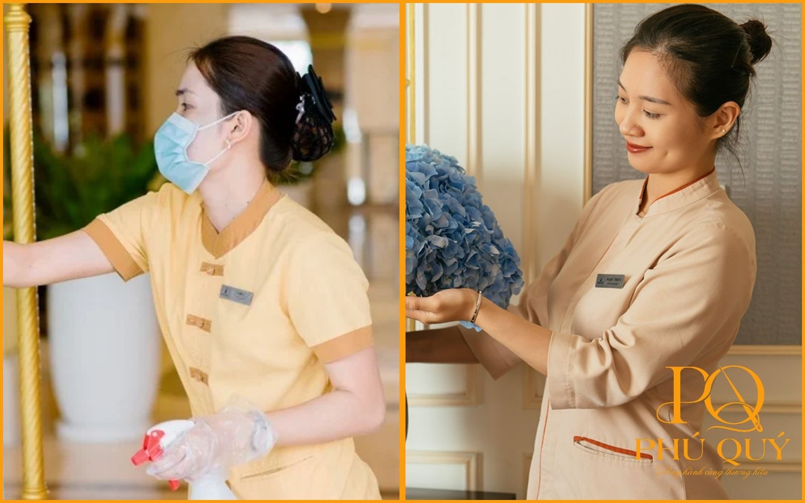 Áo nhân viên buồng phòng khách sạn
