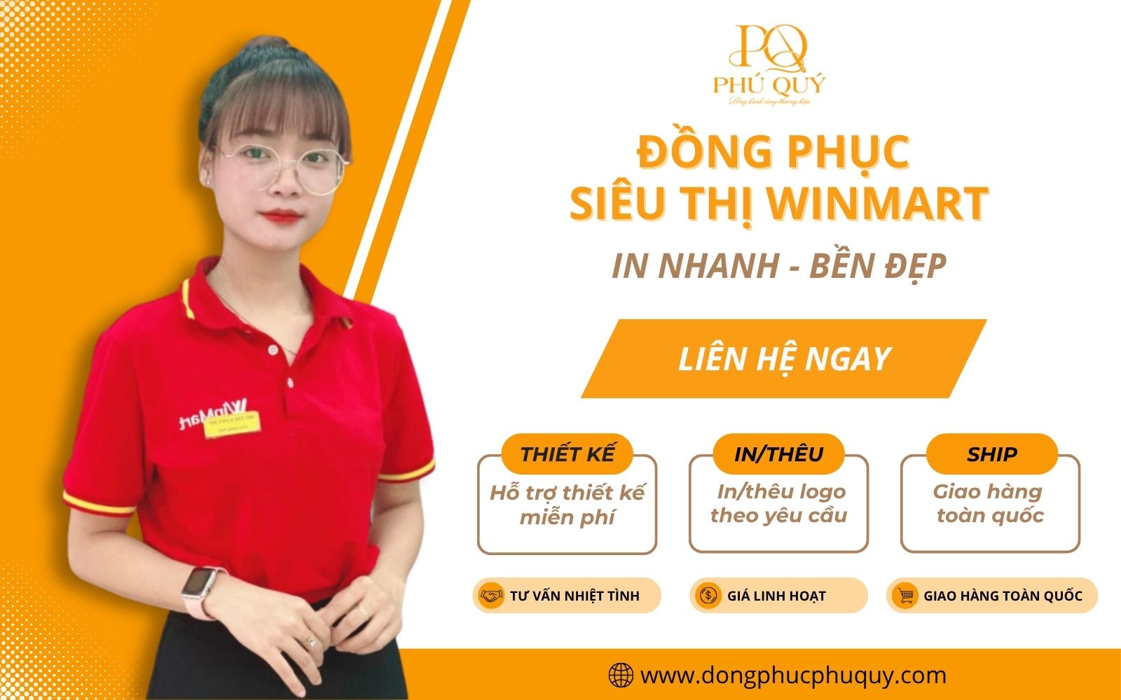 May đồng phục WinMart đẹp