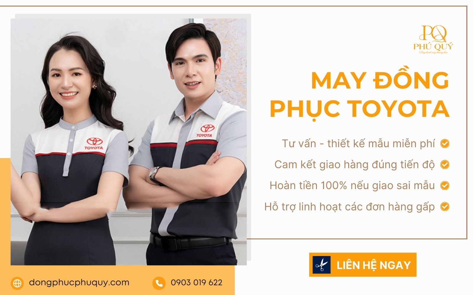 Phú Quý nhận may áo Toyota