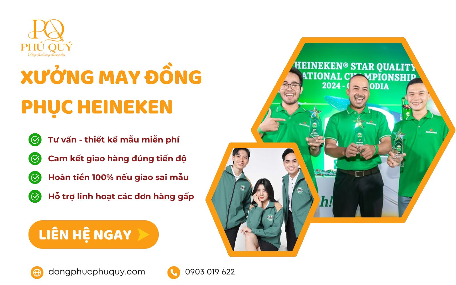 May áo thun đồng phục Heineken May áo thun đồng phục Heineken
