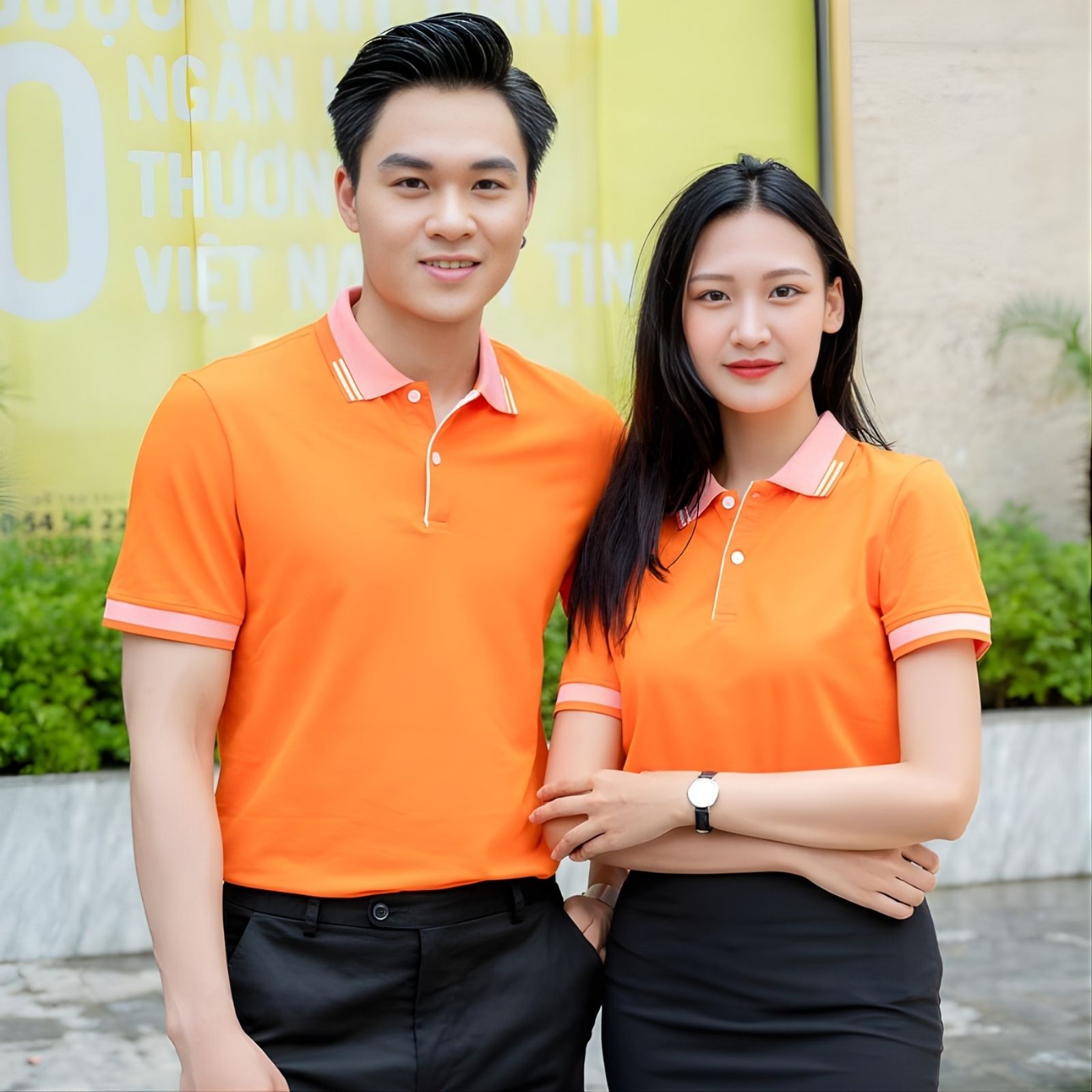Mẫu đồng phục SHB nổi bật tone màu cam