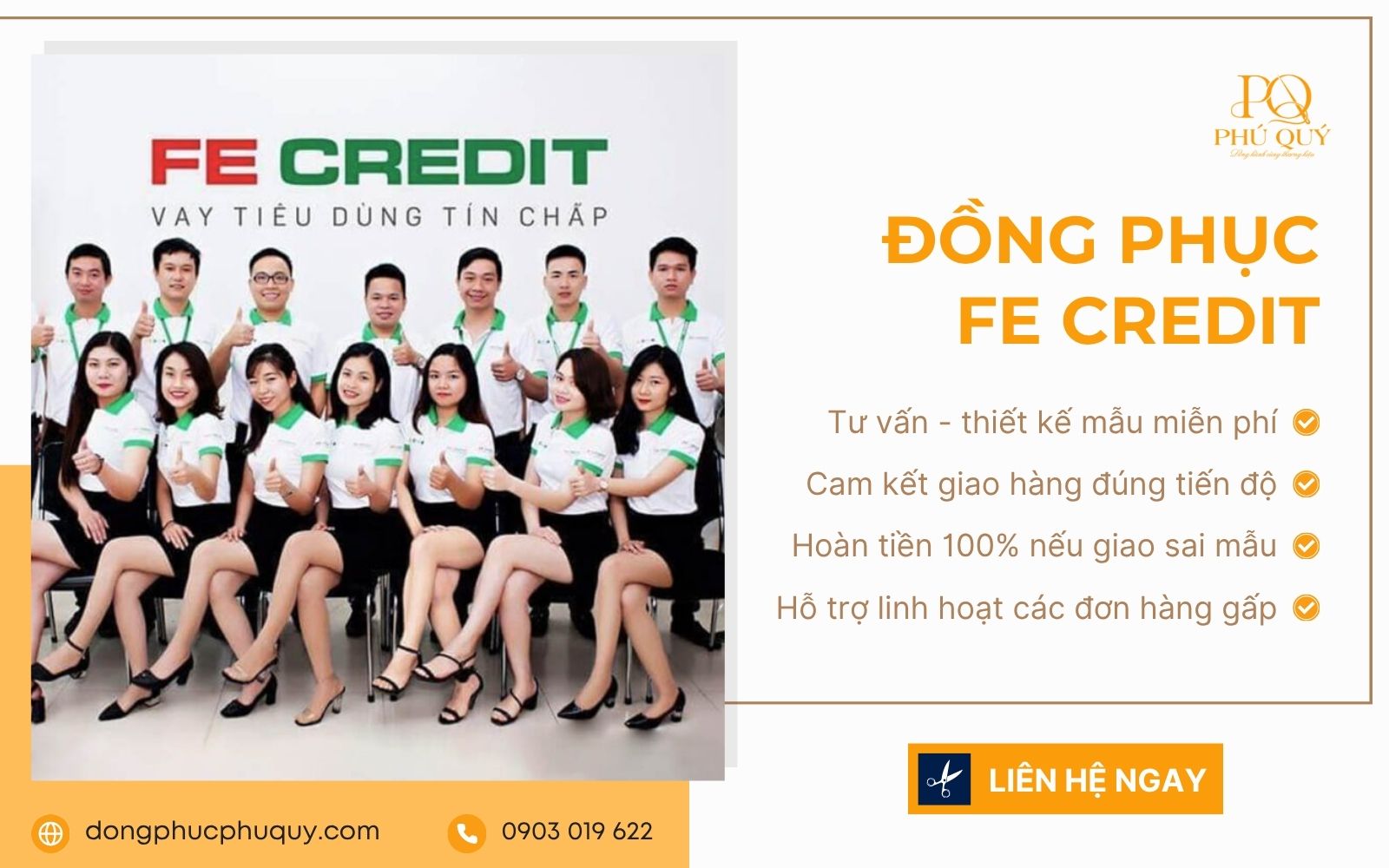 May đồng phục FE Credit ở Phú Quý