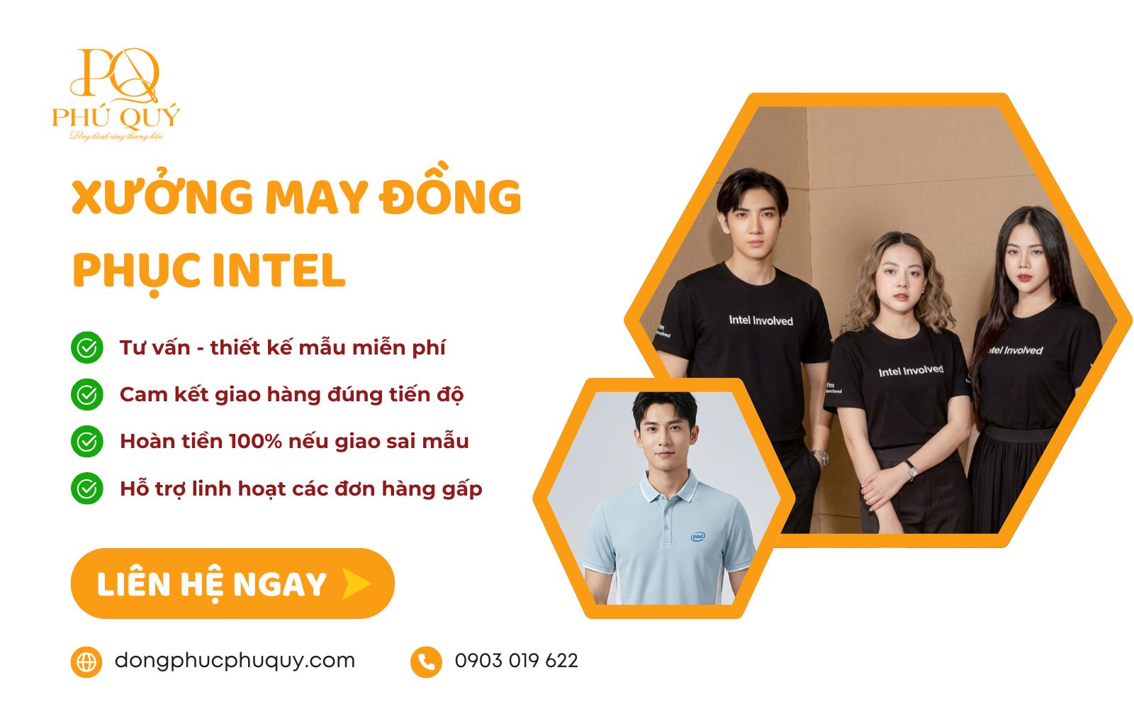 May đồng phục Intel Phú Quý