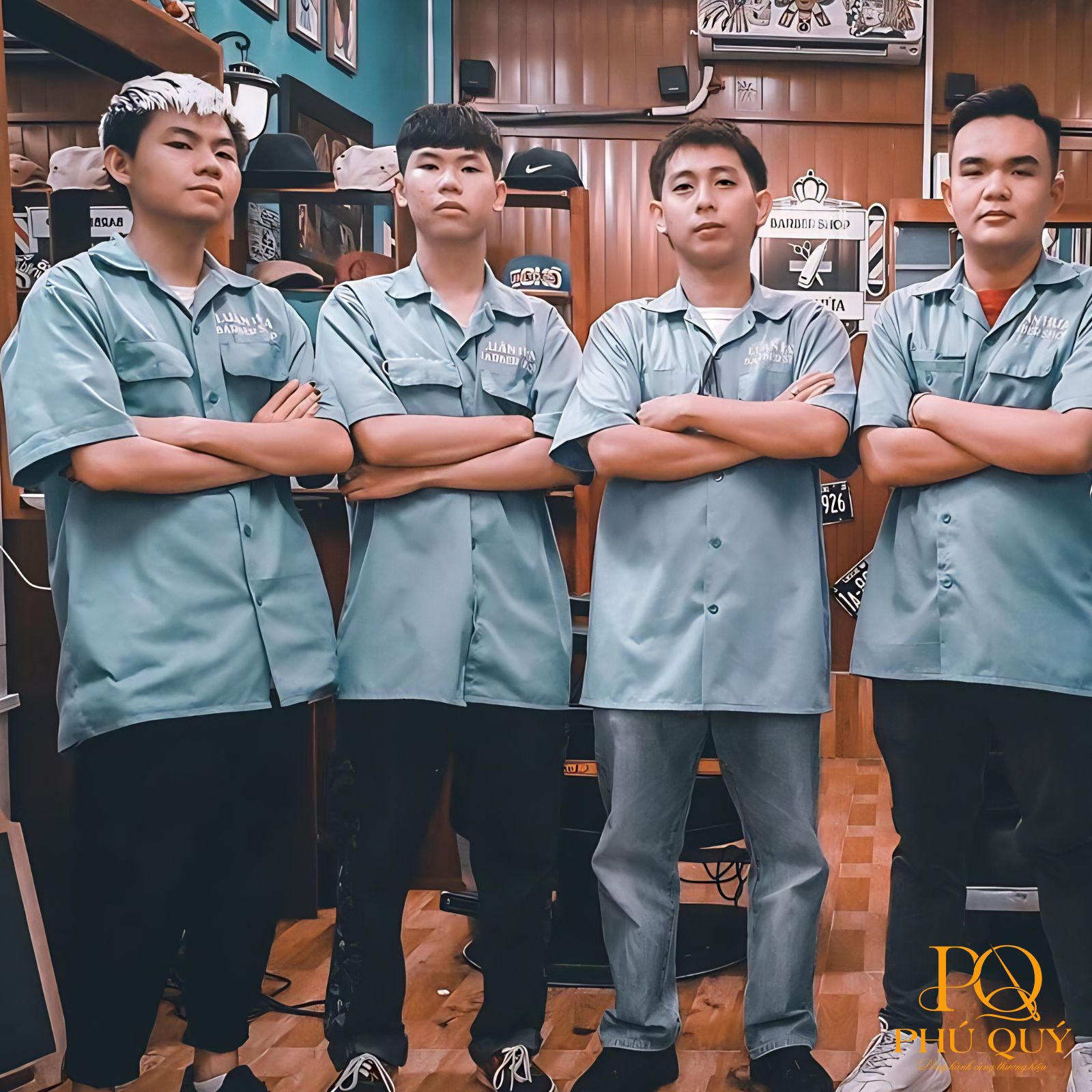 áo sơ mi đồng phục nhân viên barber