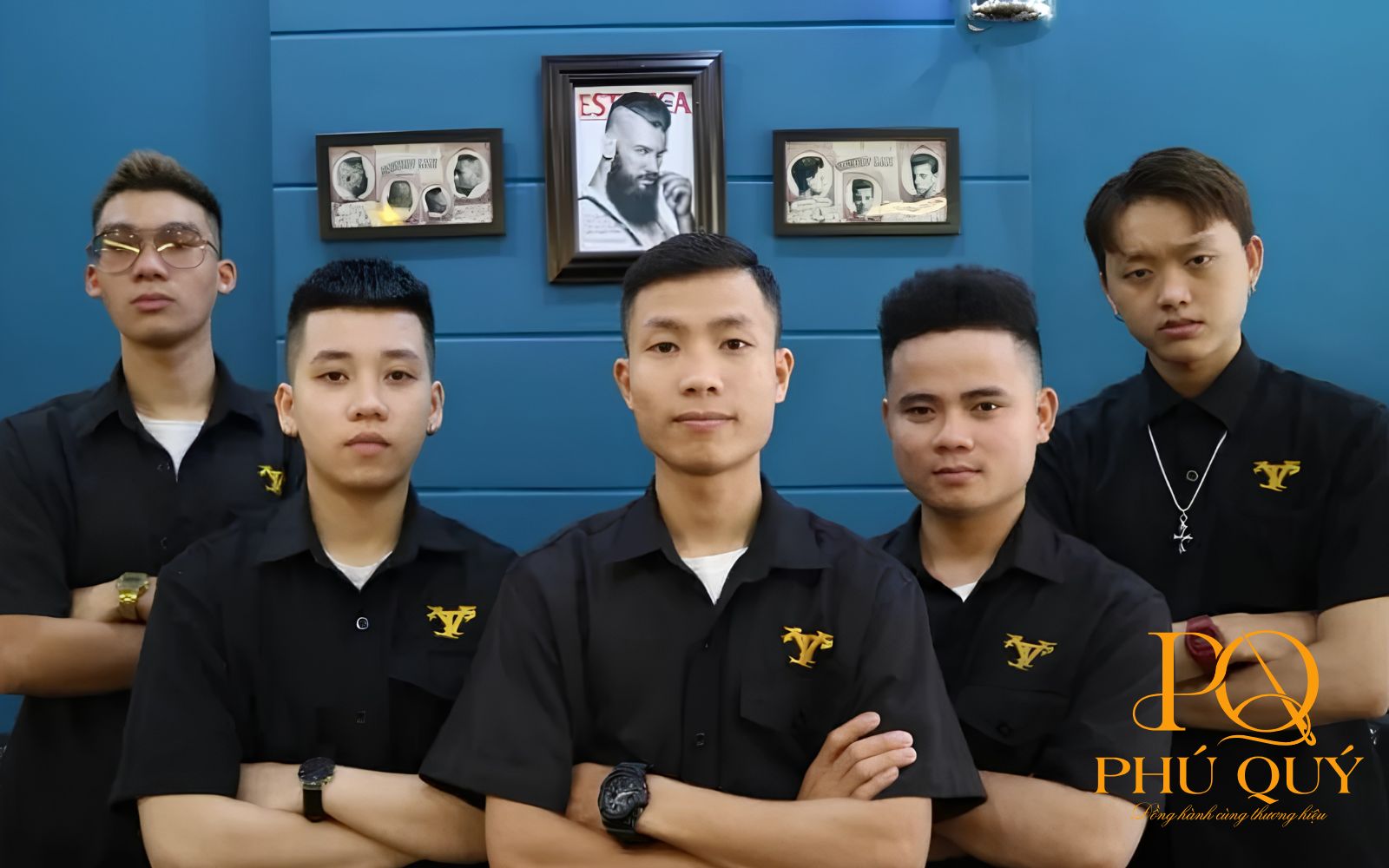 Áo đồng phục barber tối giản