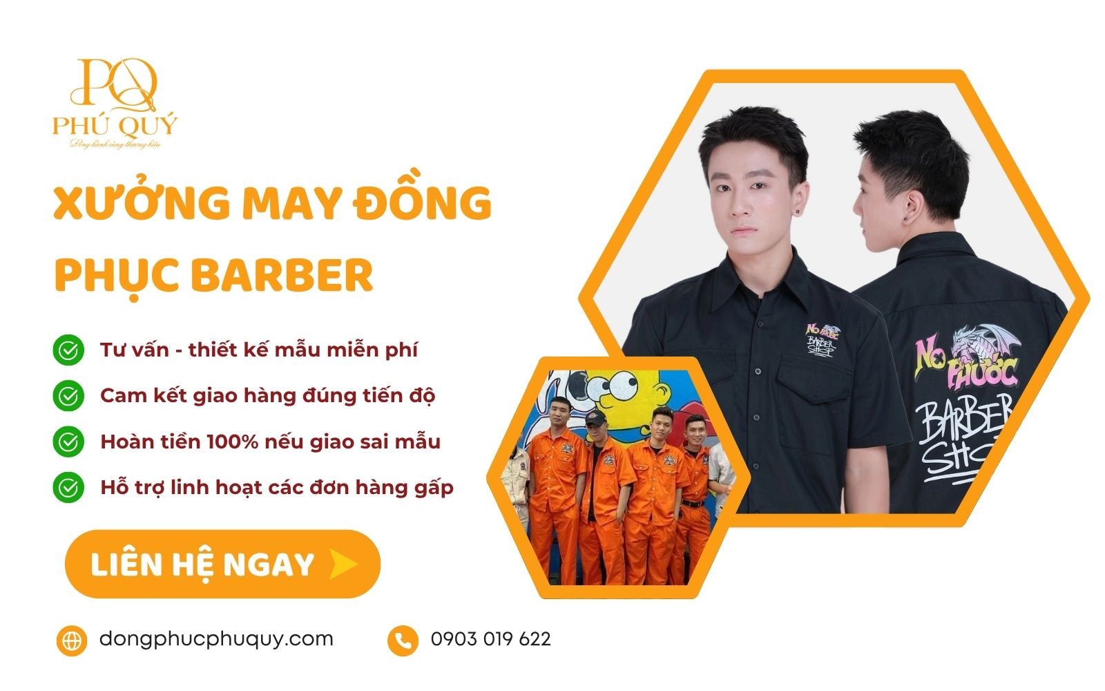 Xưởng may đồng phục barber Phú Quý