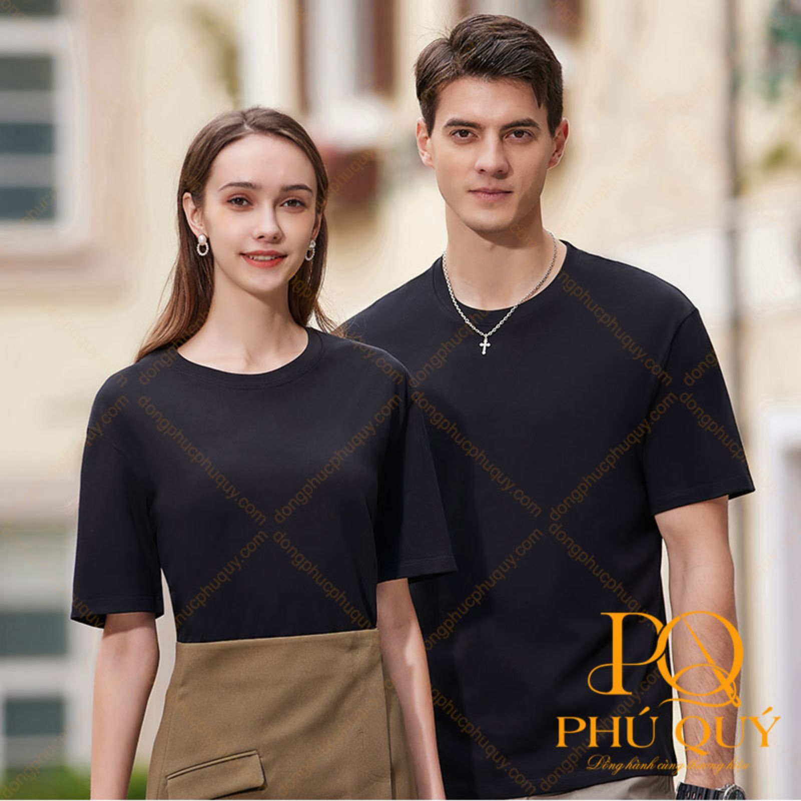 Mẫu áo thun cá sấu đồng phục kiểu không cổ