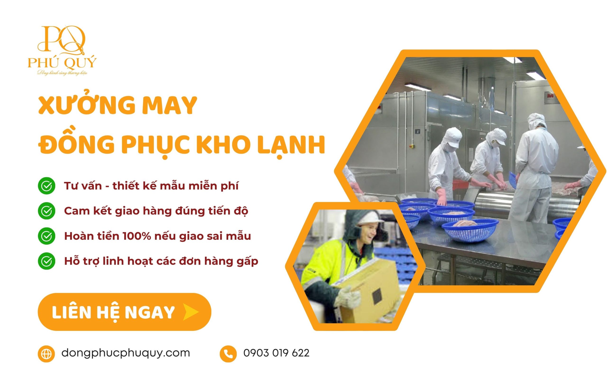 xưởng may đồng phục kho lạnh