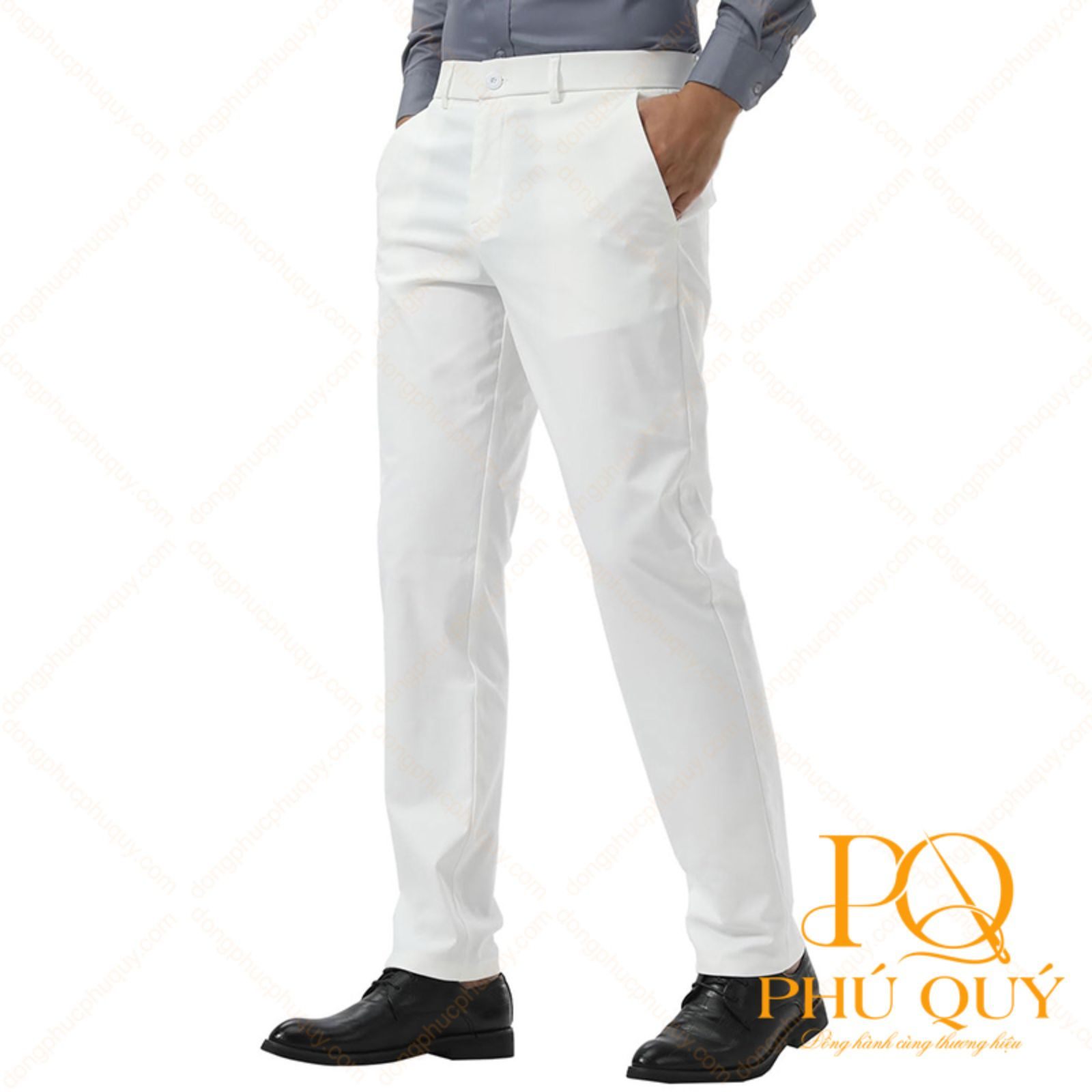 Mẫu quần tây đồng phục công sở ống đứng cho nam của Đồng Phục Phú Quý
