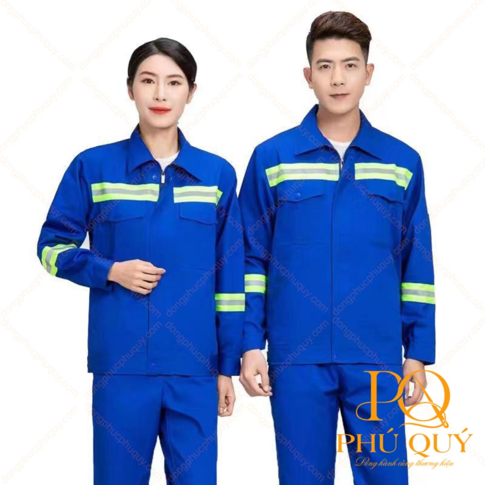 Áo đồng phục công nhân vệ sinh môi trường phối dải phản quang