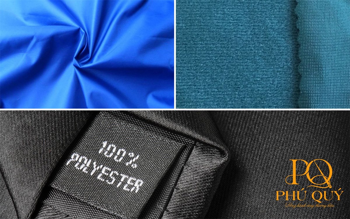 Các loại vải may áo khoác gió đồng phục và nhãn polyester